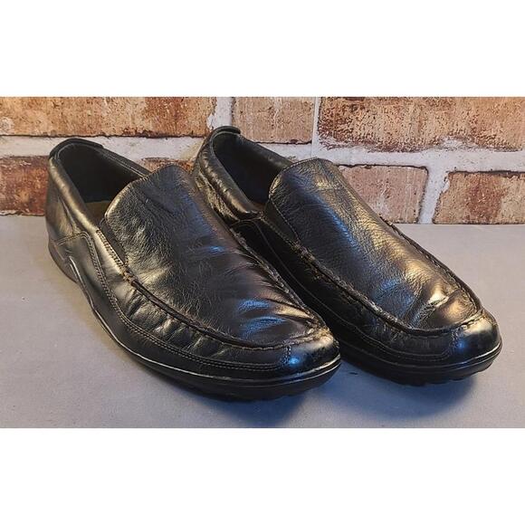 Cole Haan Tucker Venetian Leather Loafers Mens Sz 11W Black Slip On Driving Mocs - Picture 3 of 10